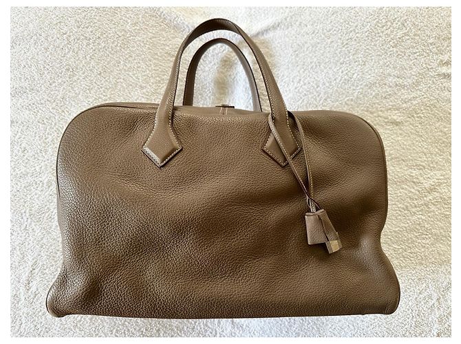 Victoria Hermès Borsa da viaggio Vittoria Taupe - vista 2