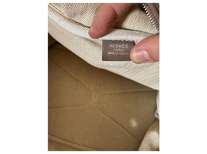 Victoria Hermès Borsa da viaggio Vittoria Taupe - vista 8