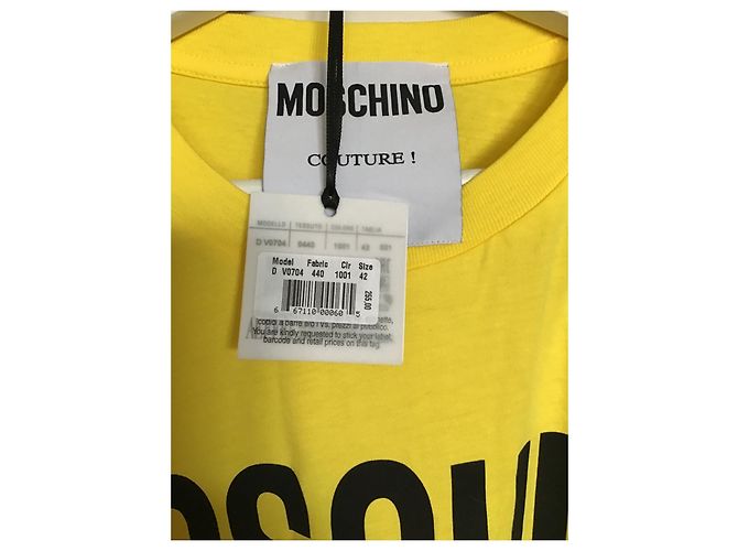 T-shirt Moschino couture Giallo - vista 4