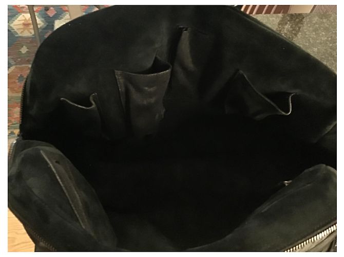 Borsa a mano Alexander McQueen in pelle di struzzo nera Nero - vista 14
