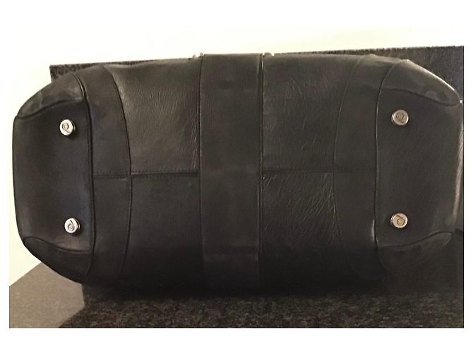 Borsa a mano Alexander McQueen in pelle di struzzo nera Nero - vista 7