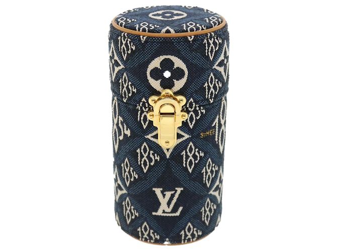 LOUIS VUITTON Usato 1854 Stampa Profumo 100ml Custodia da viaggio Navy LV Auth 35667alla Bianco Blu navy - vista 13