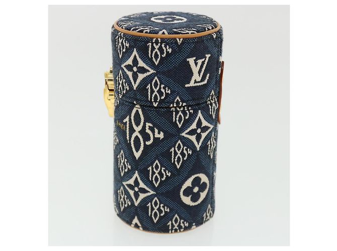 LOUIS VUITTON Usato 1854 Stampa Profumo 100ml Custodia da viaggio Navy LV Auth 35667alla Bianco Blu navy - vista 3