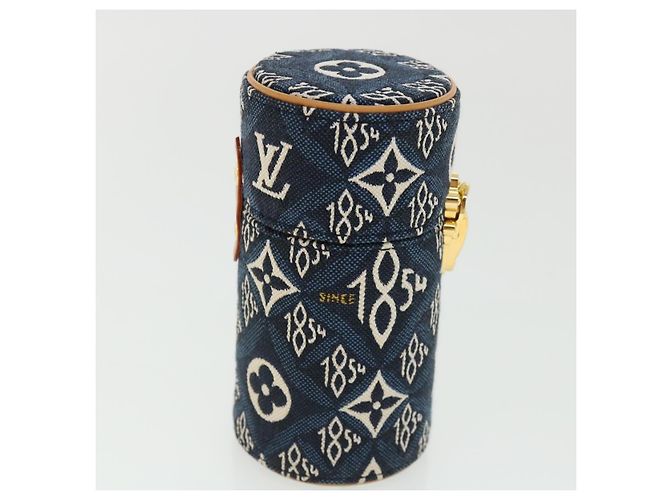 LOUIS VUITTON Usato 1854 Stampa Profumo 100ml Custodia da viaggio Navy LV Auth 35667alla Bianco Blu navy - vista 4