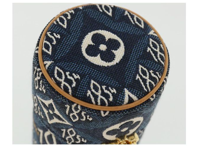 LOUIS VUITTON Usato 1854 Stampa Profumo 100ml Custodia da viaggio Navy LV Auth 35667alla Bianco Blu navy - vista 5