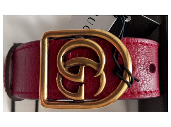 Bracciale Gucci in pelle rosso - vista 9