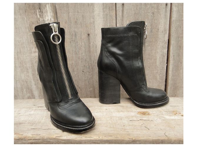 Botines Ash de cuero negro 37 - vista 2