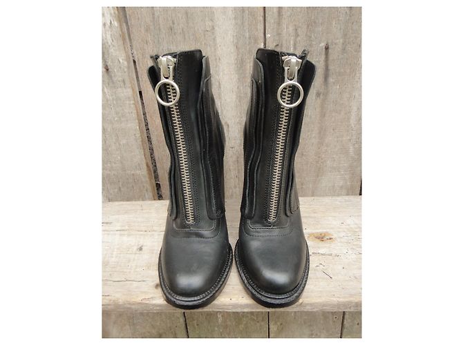 Botines Ash de cuero negro 37 - vista 3