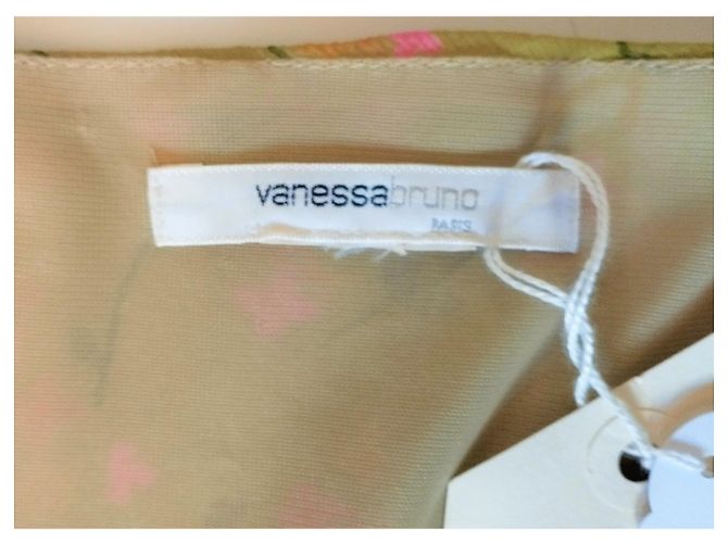 VANESSA BRUNO KLEID KLEID COCKTAIL SEIDE APFEL ABEND T 36/40 Hellgrün - Ansicht 3