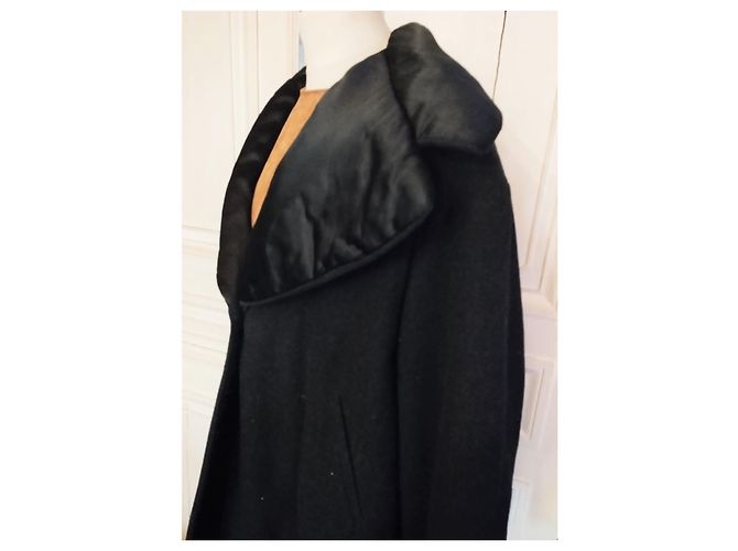 ABRIGO ARMANI COUTURE OVERSIZE DE LANA 3/4 ABRIGO MUY CÁLIDO T 38/40/42 Negro - vista 10