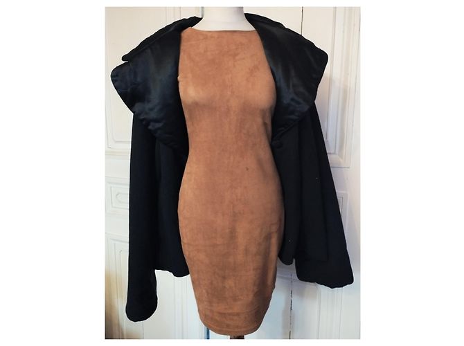 ABRIGO ARMANI COUTURE OVERSIZE DE LANA 3/4 ABRIGO MUY CÁLIDO T 38/40/42 Negro - vista 8