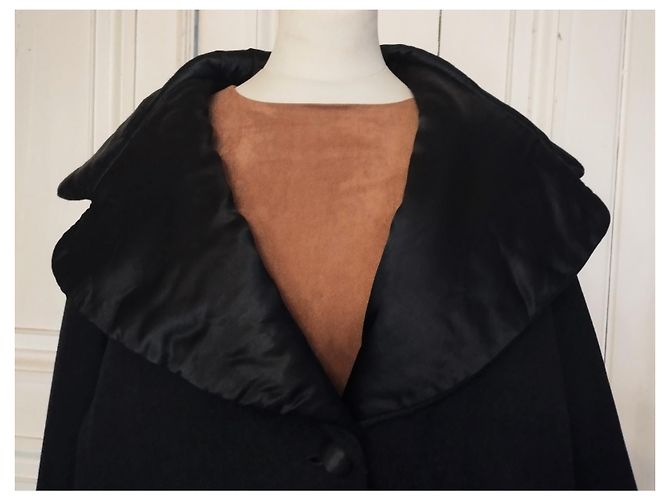 ABRIGO ARMANI COUTURE OVERSIZE DE LANA 3/4 ABRIGO MUY CÁLIDO T 38/40/42 Negro - vista 9