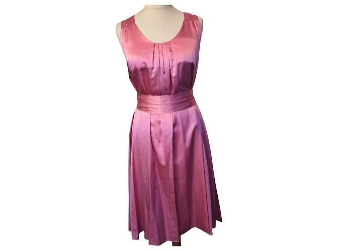 Cerruti 1881 CERRUTI ABENDKLEID SEIDE COUTURE HIMBEERE UND GÜRTEL T1 ODER T 36/38/40 Pink - Ansicht 2