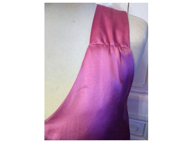 Cerruti 1881 CERRUTI ABENDKLEID SEIDE COUTURE HIMBEERE UND GÜRTEL T1 ODER T 36/38/40 Pink - Ansicht 12