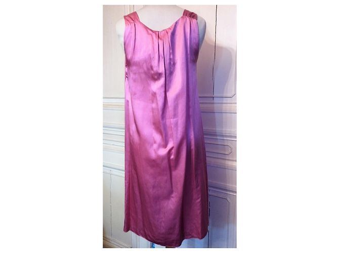 Cerruti 1881 CERRUTI ABENDKLEID SEIDE COUTURE HIMBEERE UND GÜRTEL T1 ODER T 36/38/40 Pink - Ansicht 13