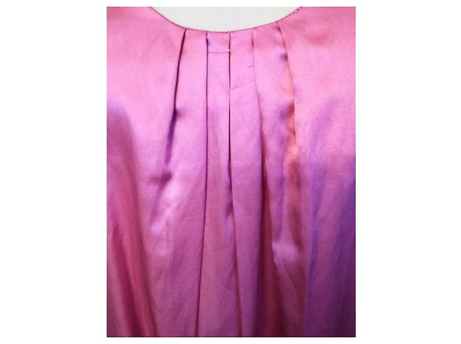 Cerruti 1881 CERRUTI ABENDKLEID SEIDE COUTURE HIMBEERE UND GÜRTEL T1 ODER T 36/38/40 Pink - Ansicht 3