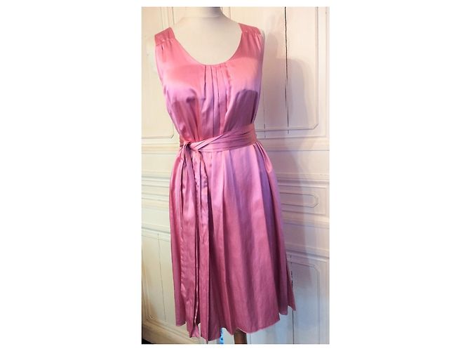 Cerruti 1881 CERRUTI ABENDKLEID SEIDE COUTURE HIMBEERE UND GÜRTEL T1 ODER T 36/38/40 Pink - Ansicht 7