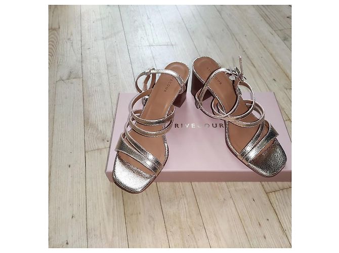 Autre Marque Rivecour 653 Sandalen aus Leder goldfarben Größe 38 - Ansicht 4