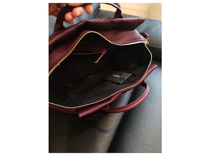 Borsa Jerome Dreyfuss William bordeaux pelle Bordò - vista 10