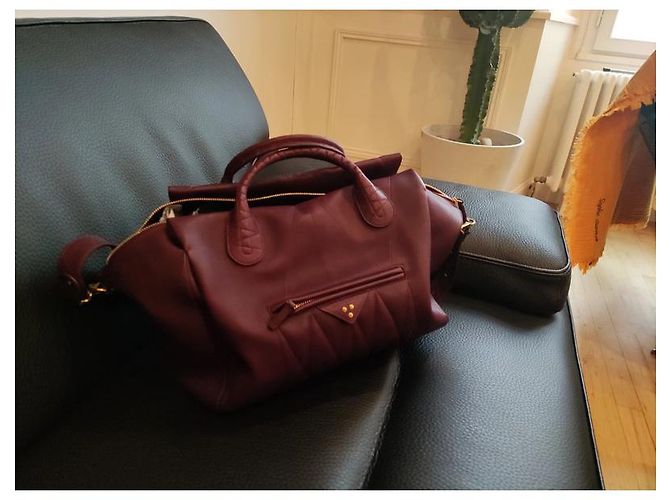 Borsa Jerome Dreyfuss William bordeaux pelle Bordò - vista 12