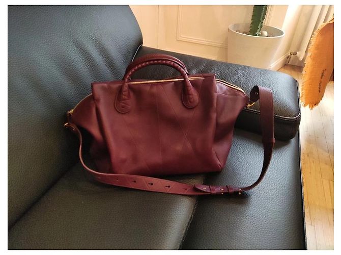 Borsa Jerome Dreyfuss William bordeaux pelle Bordò - vista 4