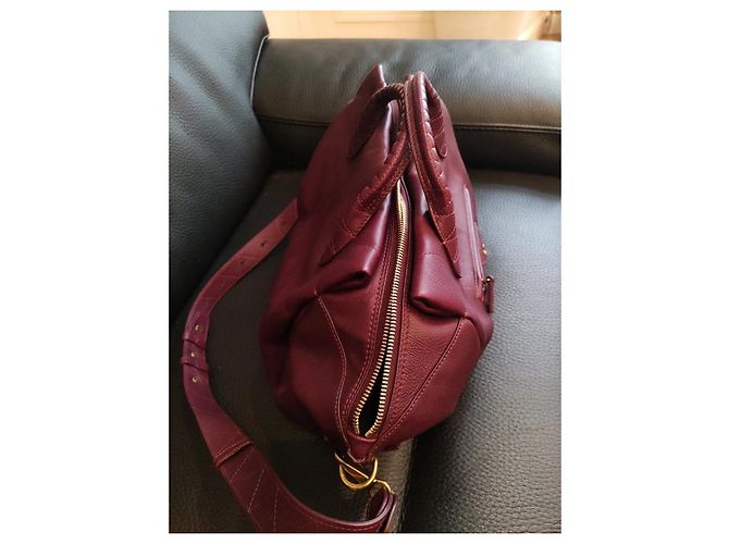 Borsa Jerome Dreyfuss William bordeaux pelle Bordò - vista 5