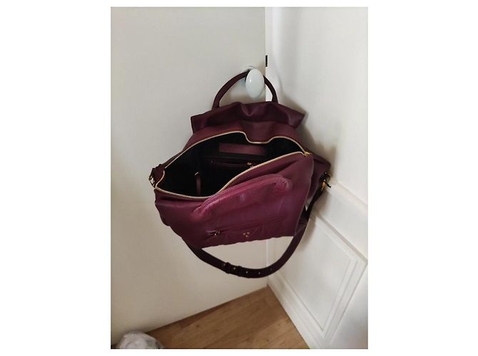 Borsa Jerome Dreyfuss William bordeaux pelle Bordò - vista 9
