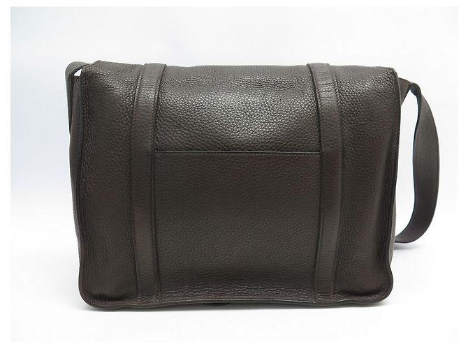 Hermès BORSA HERMES STEVE CAPORAL 2009 BORSA A TRACOLLA CLEMENCE IN PELLE Marrone - vista 2