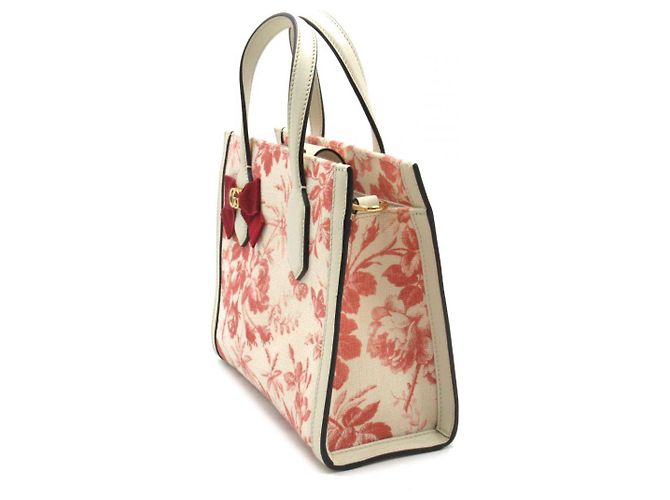 Gucci Borsa Herbarium in tela con nastro GG - vista 3