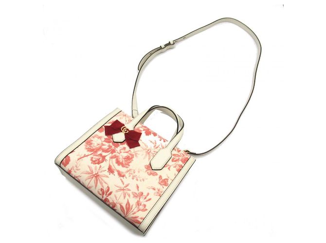 Gucci Borsa Herbarium in tela con nastro GG - vista 5