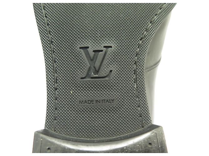 SCARPE DERBY LOUIS VUITTON IN PELLE NERA 8.5 42.5 Scarpe in pelle nera Nero - vista 5