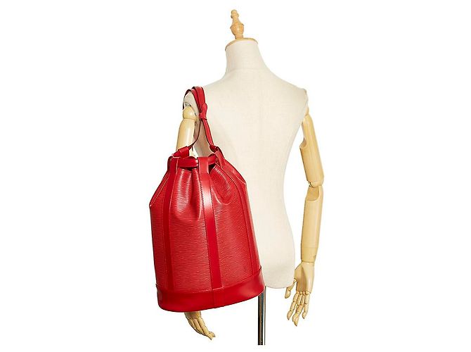 Randonnee Louis Vuitton Epi Randonnée PM Rosso - vista 10