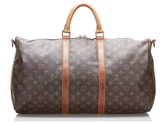 Louis Vuitton Monogramma Keepall Bandouliere 50 Marrone - vista 4