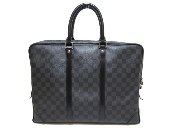 Louis Vuitton Cartella Checkerboard Grafite Voyage N41125 Nero - vista 2