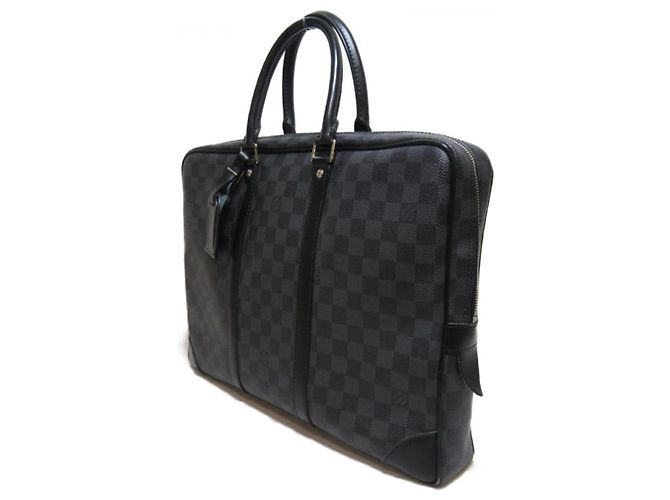 Louis Vuitton Cartella Checkerboard Grafite Voyage N41125 Nero - vista 3