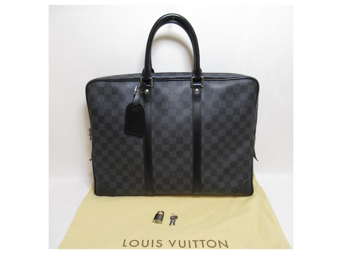 Louis Vuitton Cartella Checkerboard Grafite Voyage N41125 Nero - vista 7