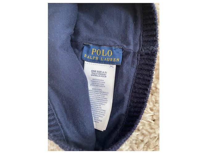Gorro Ralph Lauren de algodão azul marinho - vista 3