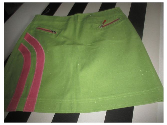 Autre Marque Falda Psy Monté Carlo Verde Claro Algodón LOVE - vista 5