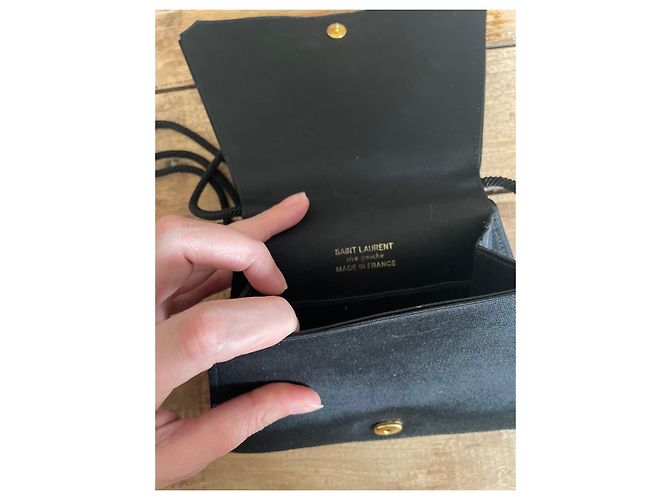 Borsa Farfalla Yves Saint Laurent Tela Nera e Pietre Multicolori Nero Multicolore - vista 2