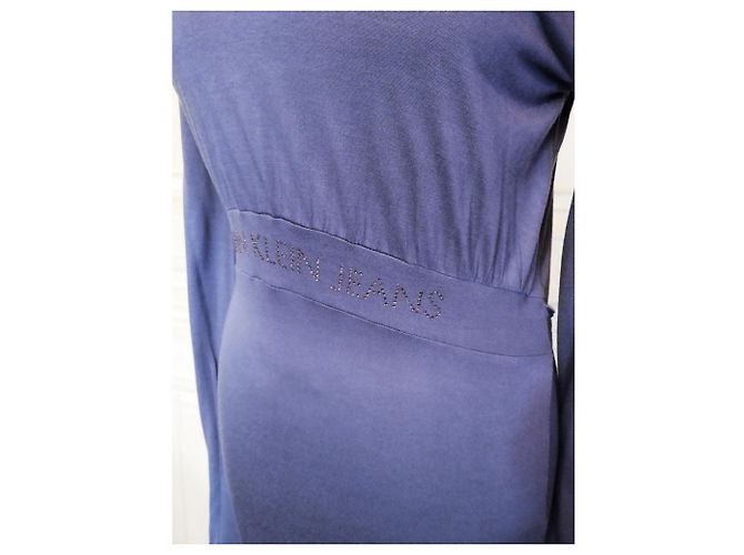 CALVIN KLEIN KLEID BAUMWOLLE SEIDE PFLAUME SIGNIERTE PAMPILLEN SPITZEN KLEID TM ODER 38/40 Lila - Ansicht 17