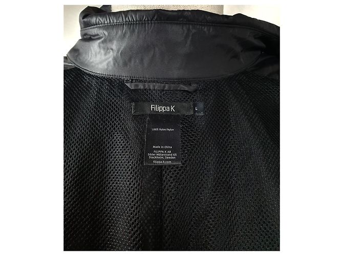 Gabardina negra de nylon Filippa K Negro - vista 9