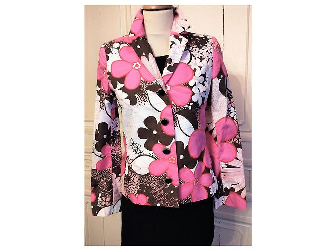 REGINA RUBENS BLUMEN-COUTURE-JACKE SCHMUCKKNÖPFE GRÖSSE 1 oder 38 Mehrfarben - Ansicht 10
