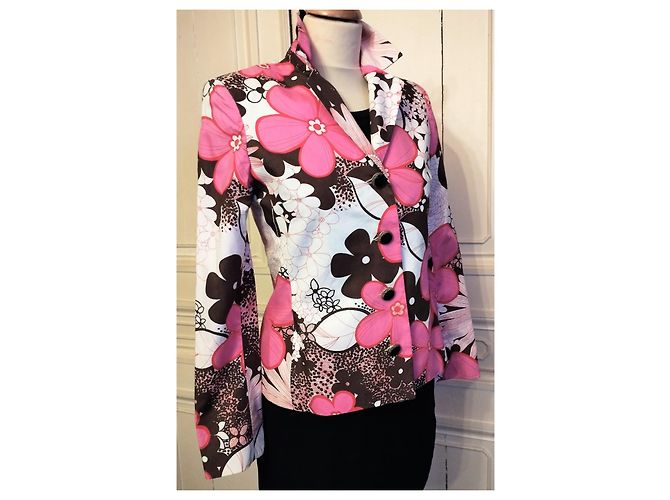 REGINA RUBENS BLUMEN-COUTURE-JACKE SCHMUCKKNÖPFE GRÖSSE 1 oder 38 Mehrfarben - Ansicht 12