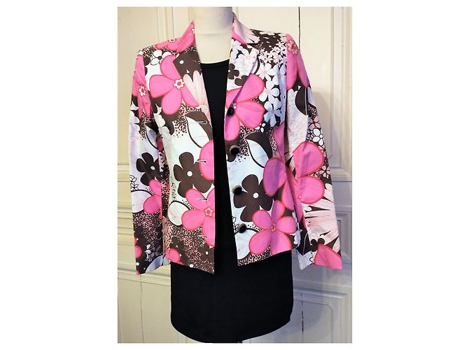 REGINA RUBENS BLUMEN-COUTURE-JACKE SCHMUCKKNÖPFE GRÖSSE 1 oder 38 Mehrfarben - Ansicht 2