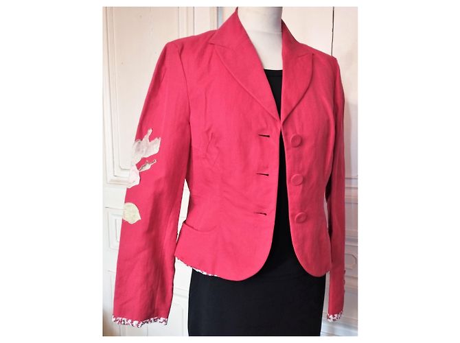 KENZO SOLARJACKE MIT BLUMENEINSATZ T 40/42 Rot - Ansicht 14