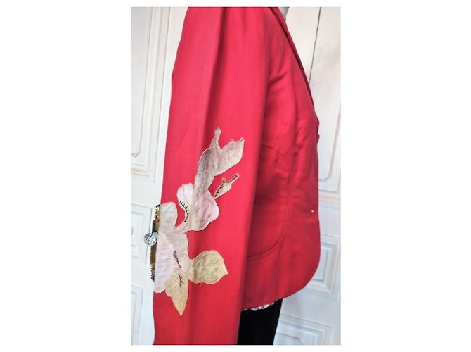 KENZO SOLARJACKE MIT BLUMENEINSATZ T 40/42 Rot - Ansicht 15
