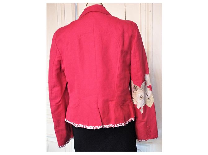 KENZO SOLARJACKE MIT BLUMENEINSATZ T 40/42 Rot - Ansicht 16