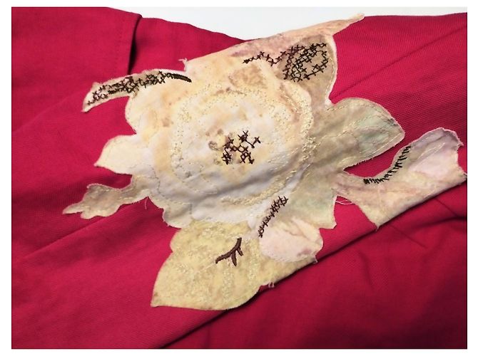 KENZO SOLARJACKE MIT BLUMENEINSATZ T 40/42 Rot - Ansicht 3