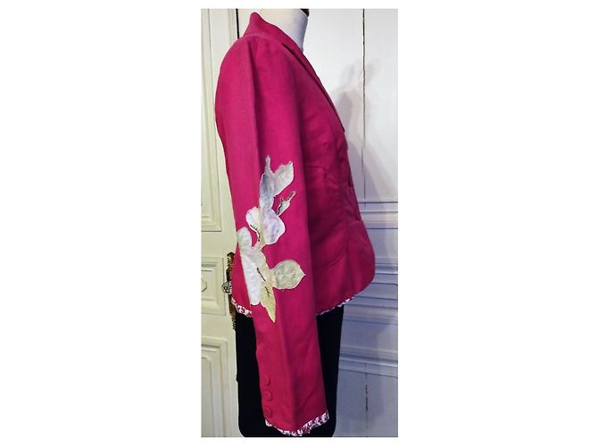 KENZO SOLARJACKE MIT BLUMENEINSATZ T 40/42 Rot - Ansicht 6