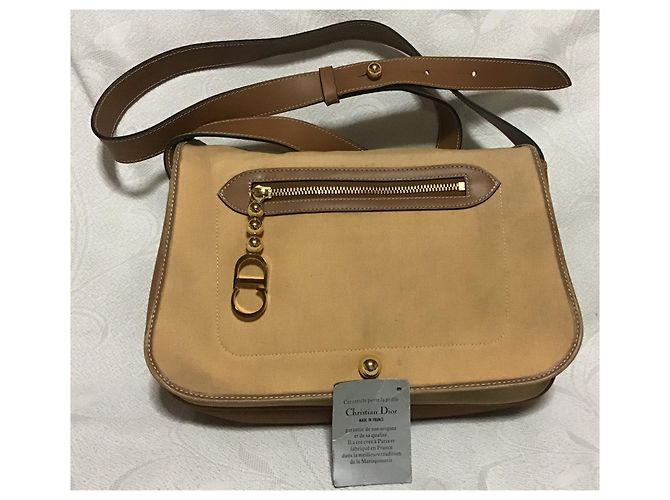 Borsa a tracolla Christian Dior Marrone Beige - vista 2